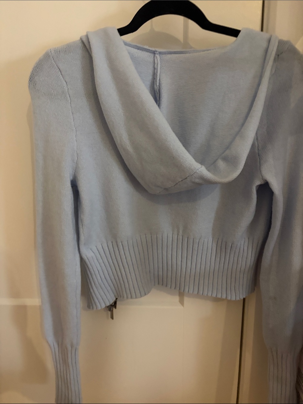 Cotton On Light Blue Cropped Hoodie Cardigan - Picture 2 of 2